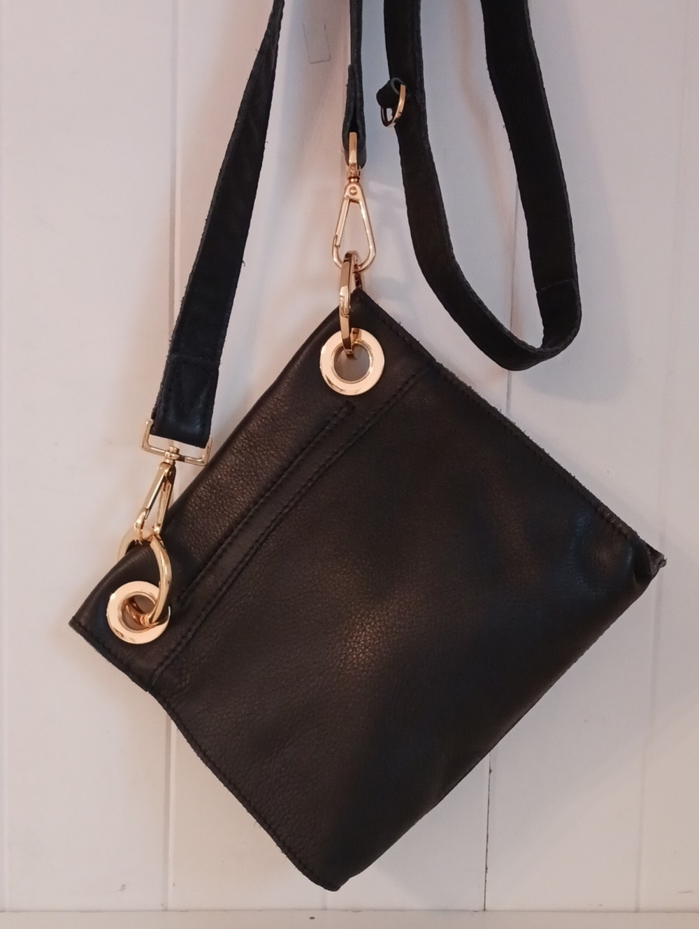 HAMMITT BLK LEATHER CROSS BODY - Picture 4 of 10
